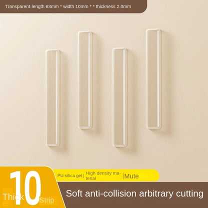 Silicone Door Handle Anti-Collision Pads - Refrigerator Door Stopper, Wall Protector & Noise-Reducing Buffer Stickers (3329/3441)
