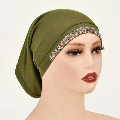 Women’s Modal Cotton Hijab Undercap - Soft Stretchy Diamond Bonnet for Muslim Headscarf & Turban Styling