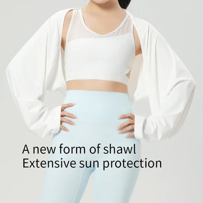 Women’s UPF Sun Protection Shawl – Breathable Cooling Shrug with Thumb Holes Loose Dolman Sleeve Cover for Travel & Outdoor Use