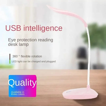 LED Eye Protection Desk Lamp – Touch Dimmable USB Reading Light for Office, Study, Dormitory & Bedroom Night Lighting