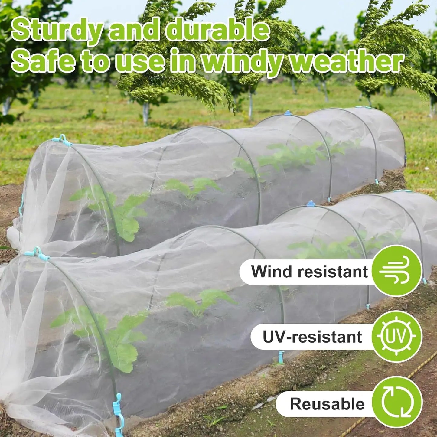 Garden Insect Protection Net – Plant & Vegetable Care Cover for Tomato, Pepper, Fruit, Pest & Bird Control