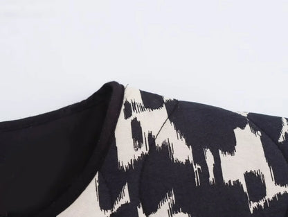 2024 Autumn Women's Snake Skin Printed Jacket – European & American Style, Fashion Button Long Sleeve Coat