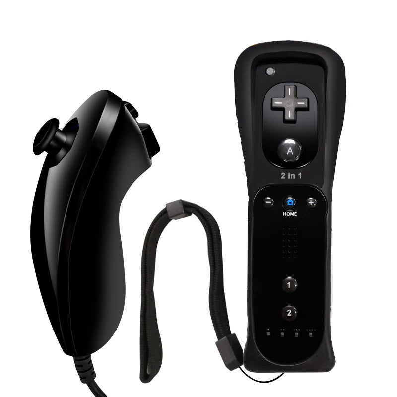 Nintendo Wii Remote and Nunchuk Controller with Motion Plus – Compatible Gamepad for Wii Console