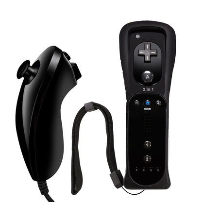 Nintendo Wii Remote and Nunchuk Controller with Motion Plus – Compatible Gamepad for Wii Console