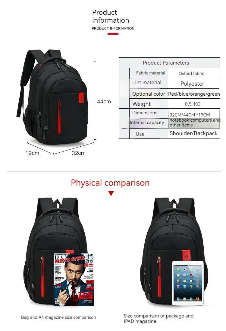Classic Large Capacity Backpack - Stylish Student & Travel Outdoor Backpack