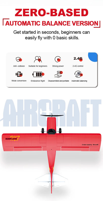 Qidi560 Moore M7 Off-Road RC Plane – 4CH Brushless Fixed-Wing Aircraft, EPP Foam, Remote Control Airplane Toy
