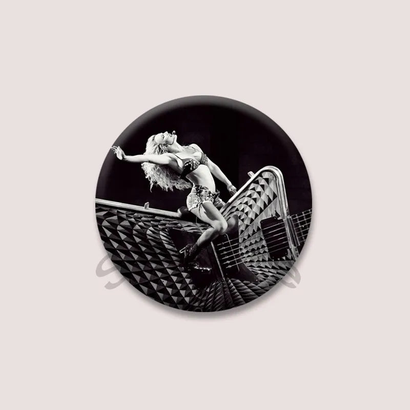 Britney Spears Music Brooch Pin – Pop Singer Badge Jewelry for Bags & Clothing, Fan Collection Accessories & Gift Item