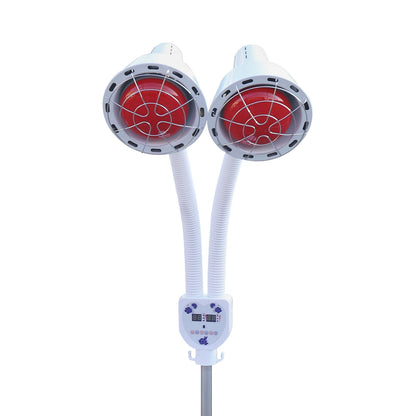 Beauty Timer Health Care Lamp – 2 Head Floor Stand Infrared Heat Therapy Lamp for Physical & Medical Treatment