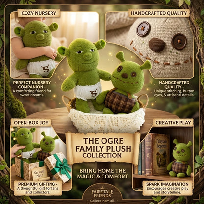 Shrek Baby Puppet Plush Figure - Cute Monster Pendant Doll for Kids