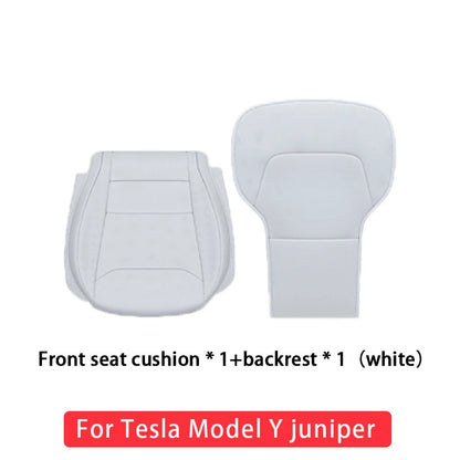 Tesla Model Y Juniper 2025-2026 Ventilated Leather Seat Cushion Cover – Breathable Comfort Interior Accessory