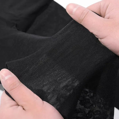 Women’s Sexy Sheer Pantyhose – Thin Transparent Gothic Black Leopard Pattern Tights, Seamless Vintage Stockings