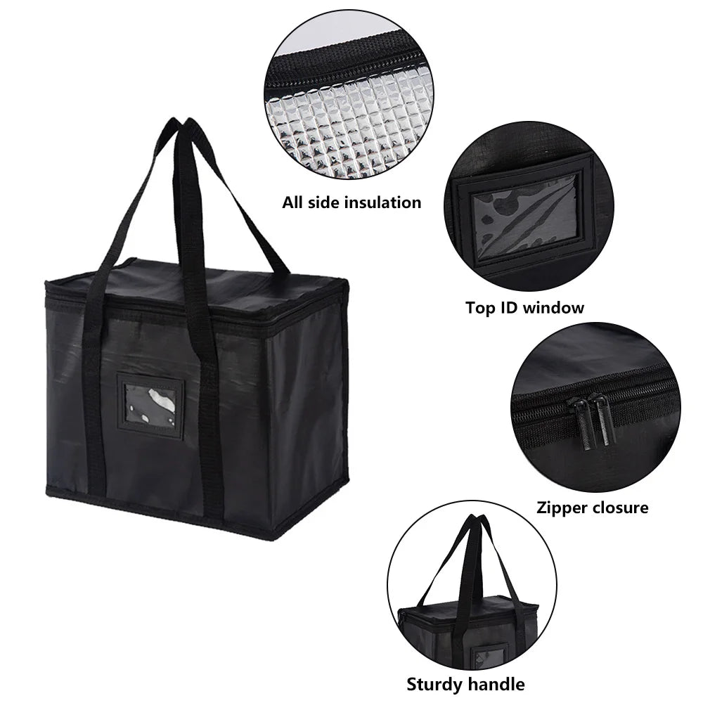 Insulated Thermal Cooler Bag — Large Drink & Food Storage Bag with Zipper, Chilled Lunch Box for Picnic & Meal Storage
