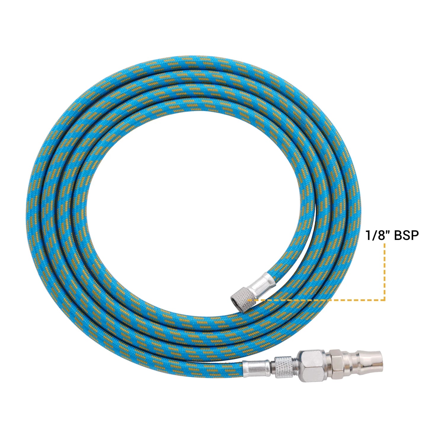 Professional Nylon Braided Airbrush Hose – 1/8" x 1.8m (5.9ft) Standard Fitting for Airbrush DIY