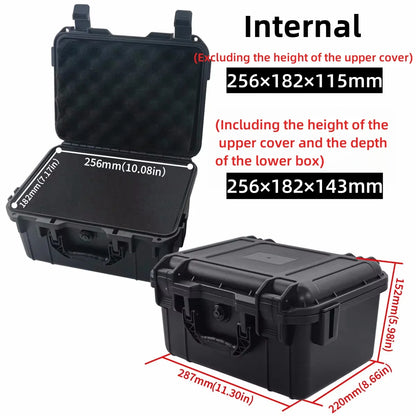 Waterproof Hard Tool Carry Case - Protective Storage Box with Pre-Cut Sponge Organizer for Equipment