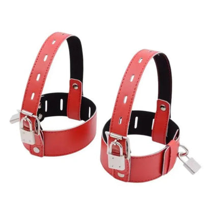 2PCS Punk Gothic Ankle Belt Harness - Adjustable Black Lock Strap for Cosplay Costumes & Fashion Accessories