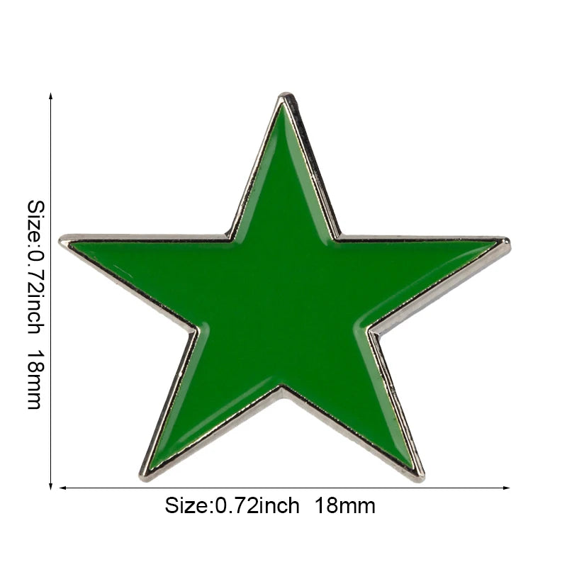 Baby Blue Metal Star Lapel Pin Brooch – Colorful Enamel Star Badge Accessories for Jackets, Bags & Fashion Outfit Decor