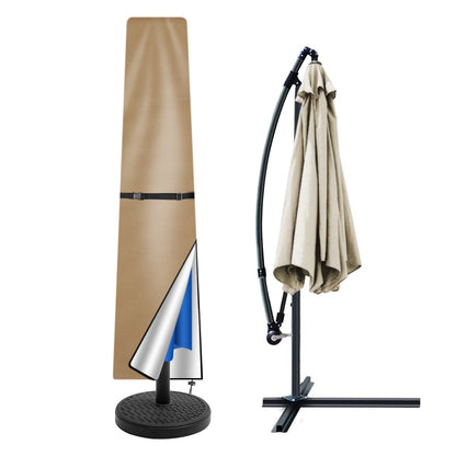 Waterproof Oxford Cloth Patio Umbrella Cover – UV Resistant, Windproof Outdoor Parasol Protector with Zipper & Pole for Garden Use