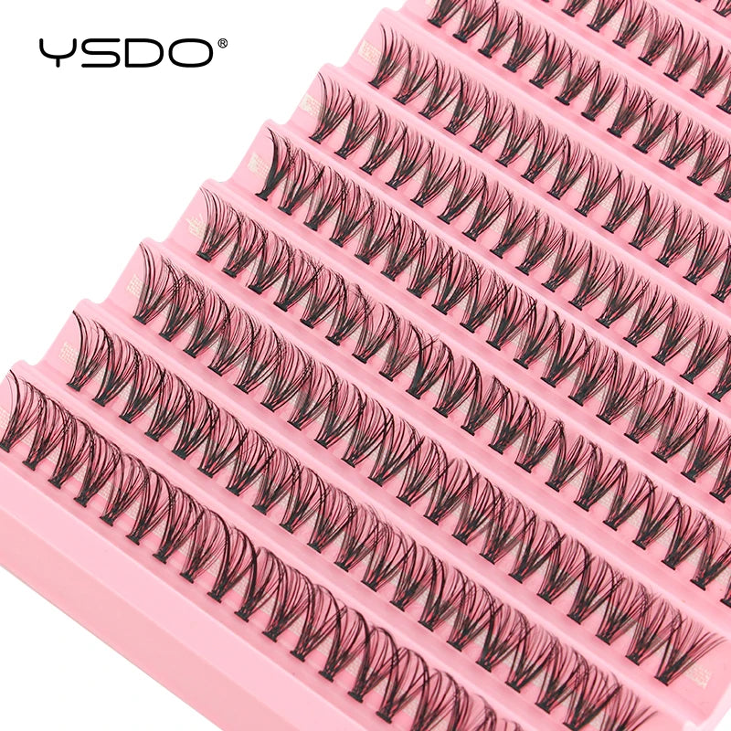 YSDO Premade Volume Fans Eyelash Extensions – 10/14 Rows Natural Mink Individual Cluster Lashes for Makeup