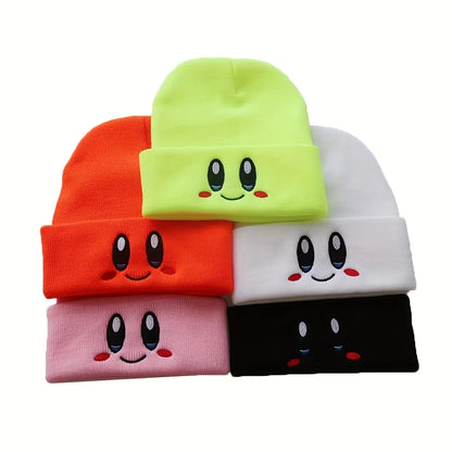 Big Eye Embroidery Beanie – Elastic Knit Winter Skull Cap, Hip Hop Style for Men & Women