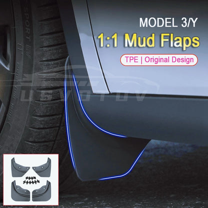 Highland Silicone Frame Screen Protector for Tesla Model 3 Y - Display Edge Body Cover Central Control Accessories - Fits 2024 2023 2022