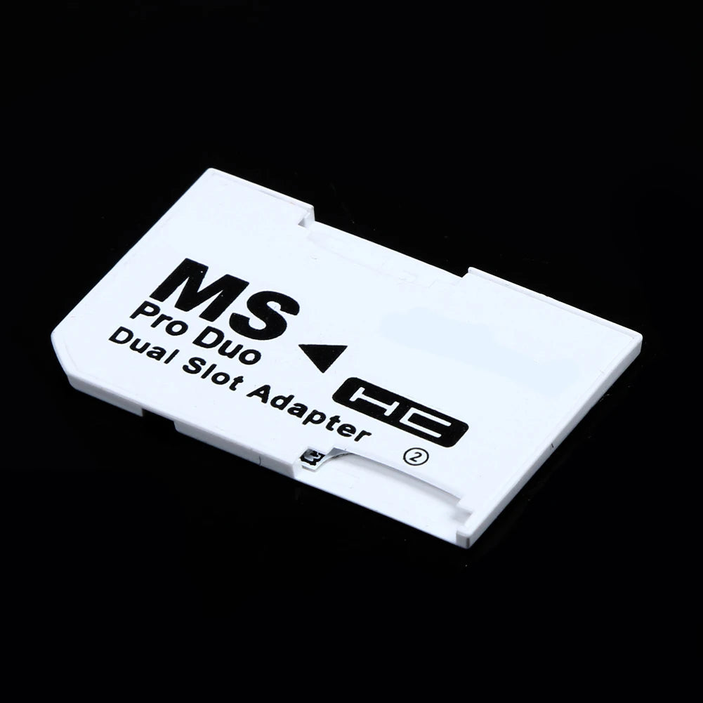 Memory Card Adapter – Micro SD/TF to MS Pro Duo for PSP with Dual 2-Slot White Adapter