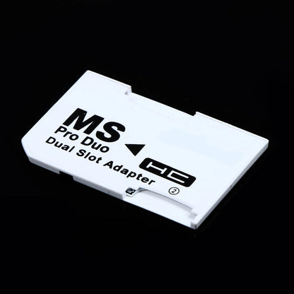 Memory Card Adapter – Micro SD/TF to MS Pro Duo for PSP with Dual 2-Slot White Adapter
