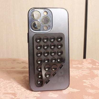 Silicone Suction Cup Phone Case Mount - Double-Sided Hands-Free Strong Holder for iPhone & Android Car Mirror Kitchen Bathroom Use