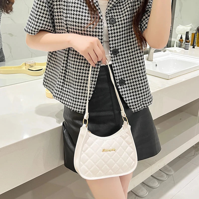 Women’s Soft Faux Leather Crossbody Bag – Retro Underarm Handbag & Small Shoulder Bag for Girls – Fashion Design