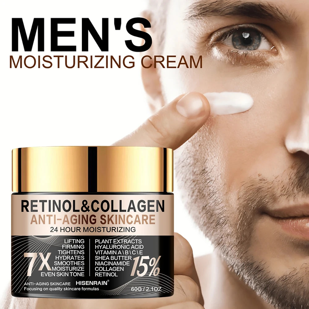 HISENRAIN Retinol Collagen Face Cream - Anti-Aging Moisturizer for Fine Lines, Wrinkles & Firm Skin