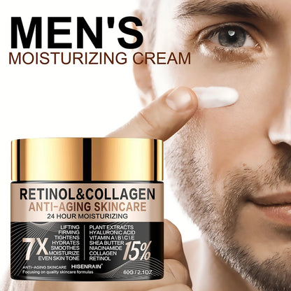 HISENRAIN Retinol Collagen Face Cream - Anti-Aging Moisturizer for Fine Lines, Wrinkles & Firm Skin