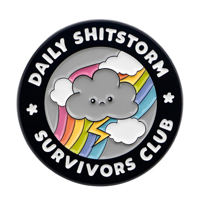Storm Enamel Pin Brooch – Survivor Club Lapel Badge for Backpack & Clothing Accessories