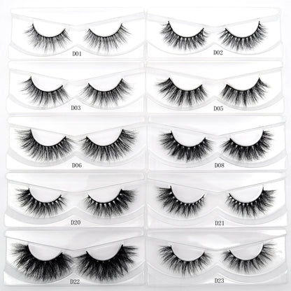 Visofree 3D Mink Eyelashes – 30/40/100 Pairs Handmade Full Strip Lashes with Tray, Cruelty-Free False Lashes for Makeup
