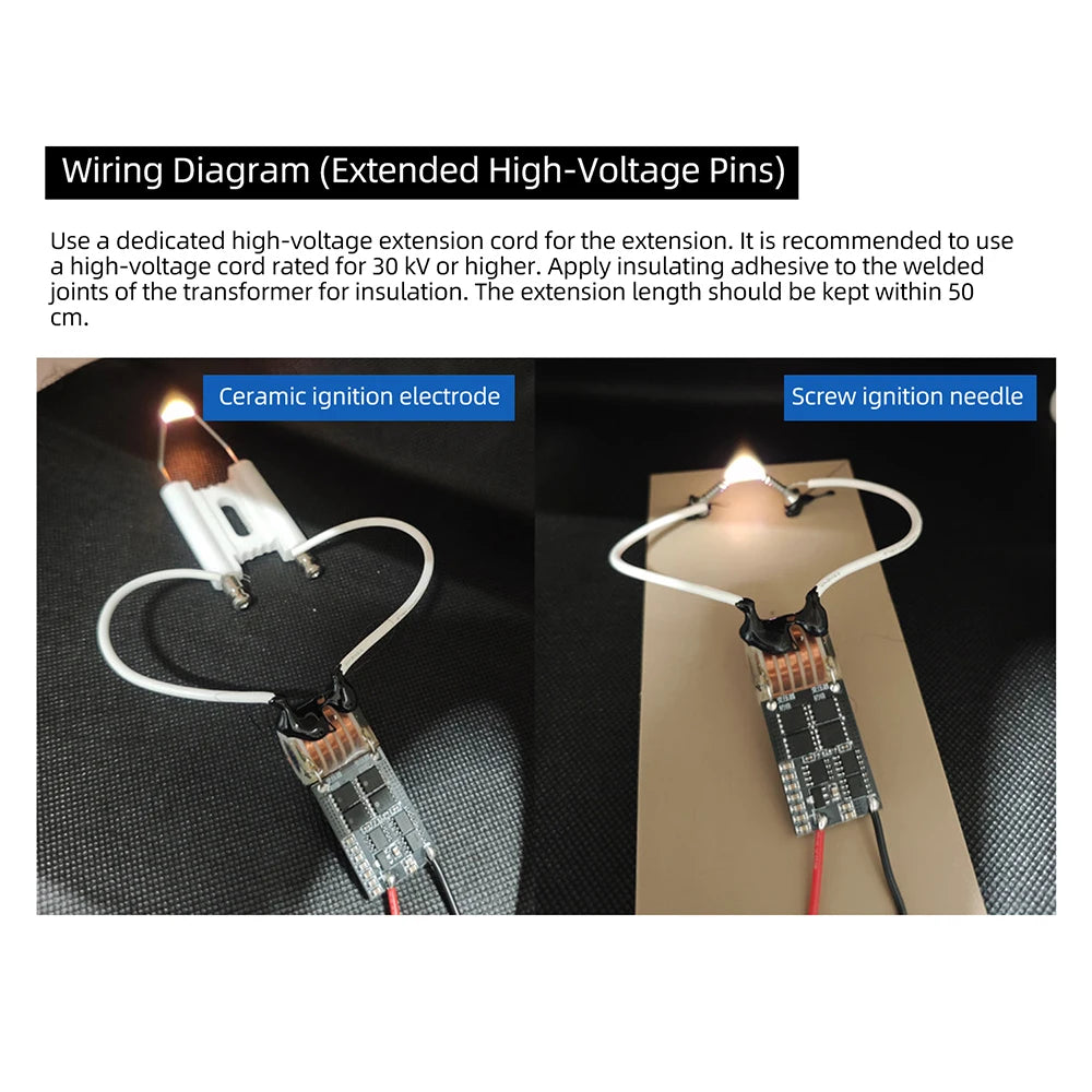 High-Voltage Generator Module DC 5–13V - 10–20kV AC Arc Igniter Driver Board with Transformer