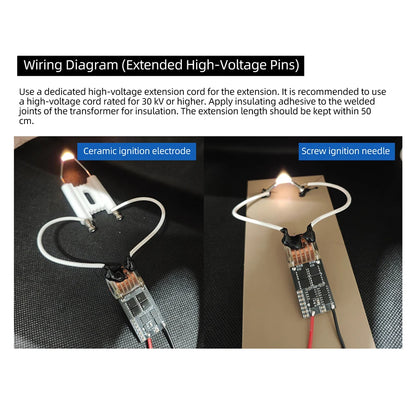 High-Voltage Generator Module DC 5–13V - 10–20kV AC Arc Igniter Driver Board with Transformer