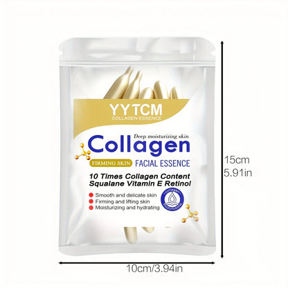 Collagen Firming Capsule Serum 30 Capsules - Hydrating Facial Serum with Plant-Based Squalane, Retinol & Vitamin E