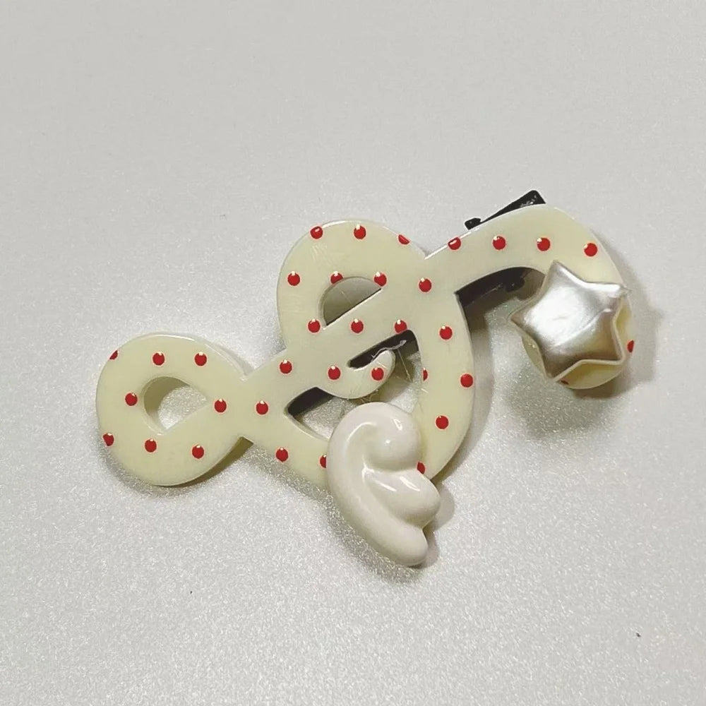 Kawaii Y2K Hair Clips Set – Musical Note, Resin Wings & Star Hair Accessories for Girls