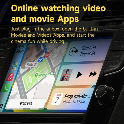 CarPlay AI Box 8+128G Android 13 – Wireless CarPlay & Android Auto, 8-Core CPU, 4G LTE for VW, Audi, Kia, Fiat