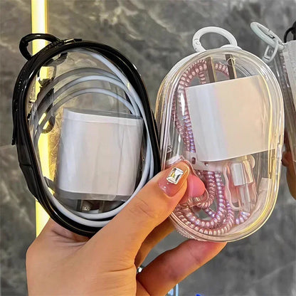 Portable Mini Zipper Storage Bag — Keychain Organizer for Earphones, Chargers, and Small Accessories, Gift Case
