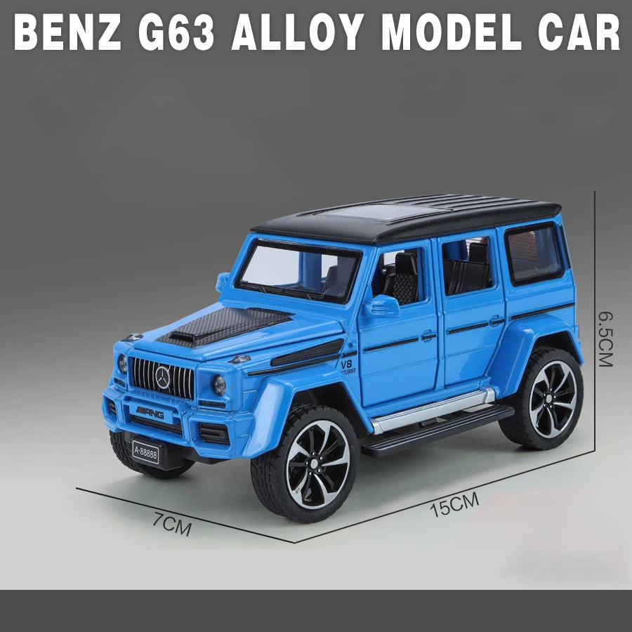 1:32 Mercedes Benz G63 Diecast Model Car with Sound & Light – Off-road SUV Miniature Alloy Toy Gift for Boyfriend