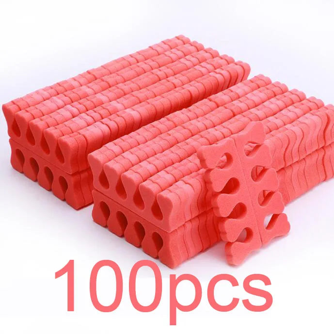 50 Pairs Soft Toe Separators – Flexible Heart Shape Nail Art & Pedicure Tools for Manicure Practice & Foot Care Support