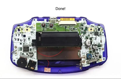 GBA V5 Laminated IPS LCD Backlight Kit – Built-In 1800mAh Rechargeable Battery with Type-C Port for Game Boy Advance