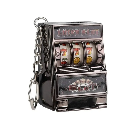 Mini Slot Machine Keychain – Creative Arcade Lucky Jackpot Toy for Fun & Stress Relief