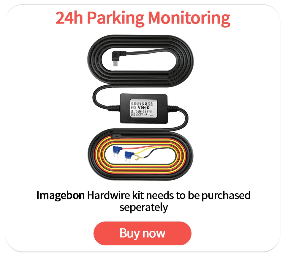 Imagebon 12" 4K Car Mirror – Wireless CarPlay, Android Auto, ADAS, Rearview Camera, GPS, FM, Night Vision Video Recorder
