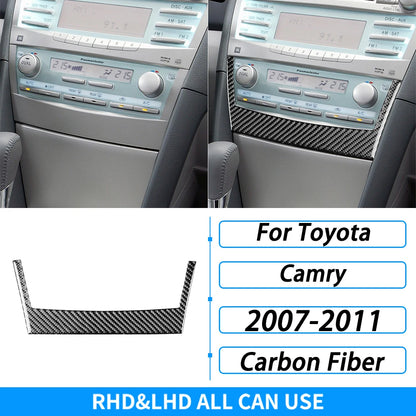 Toyota Camry 2007–2011 Carbon Fiber Interior Trim Set - Center Console, Gear Shift & Air Vent Decorative Covers