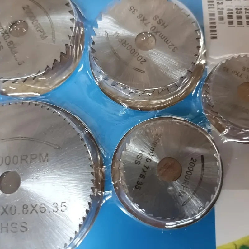 Mini Circular Saw Blades - 6-Piece HSS Cutting Disc Set for Wood Plastic & Aluminum Rotary Drilling Tools