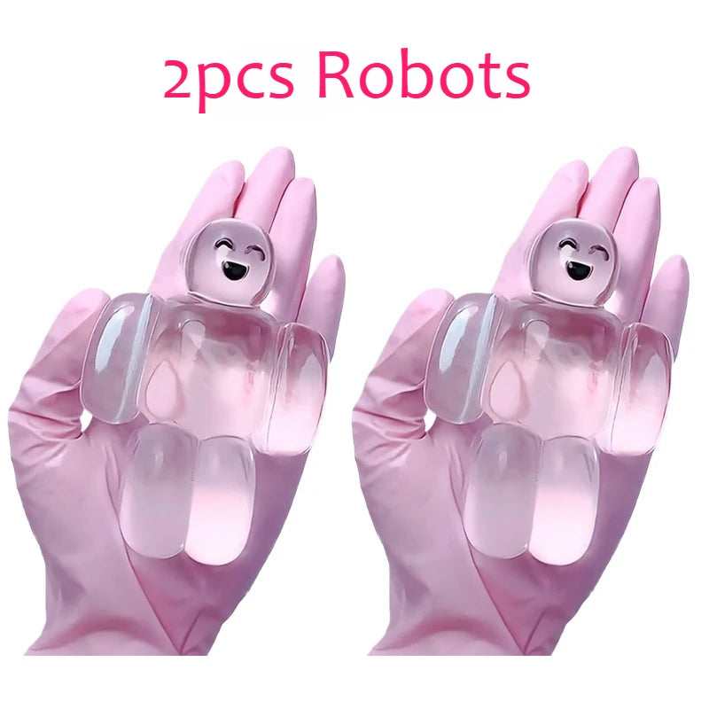 Transparent Jelly Robot Squishy Toy - Soft Slow-Rebound Stress Relief Fidget
