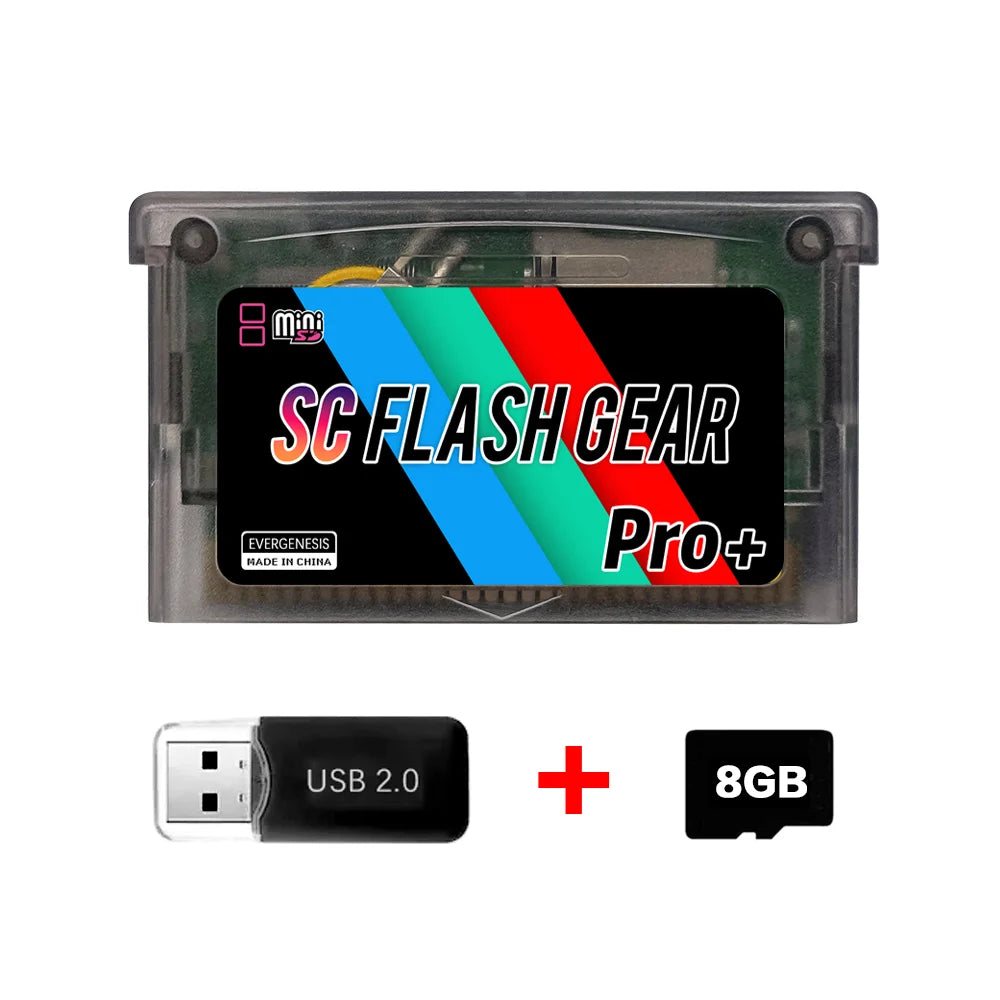 SCFW V1.5 Mini 1000+ in 1 Flash GBA Card – GBA/GBC/GB/NES with Adapter & 8GB TF Card