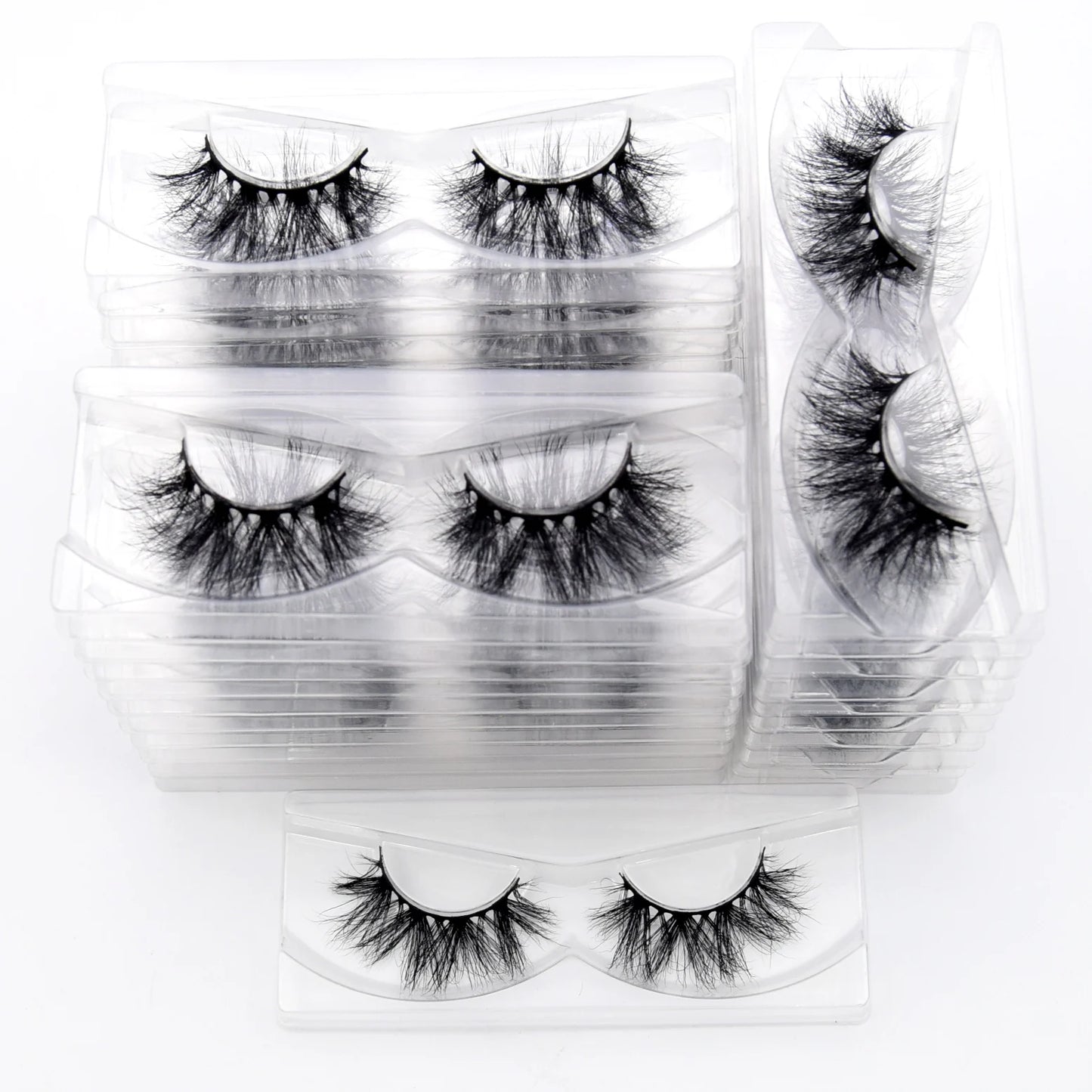 Visofree 3D Mink Eyelashes – 30/40/100 Pairs Handmade Full Strip Lashes with Tray, Cruelty-Free False Lashes for Makeup