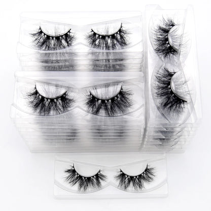 Visofree 3D Mink Eyelashes – 30/40/100 Pairs Handmade Full Strip Lashes with Tray, Cruelty-Free False Lashes for Makeup
