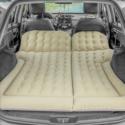 New Car Inflatable Bed: PVC and Flocking Air Travel Mattress for Most Small Cars - Comfortable Beige, Black, and Gray Options for Adults on-the-Go!